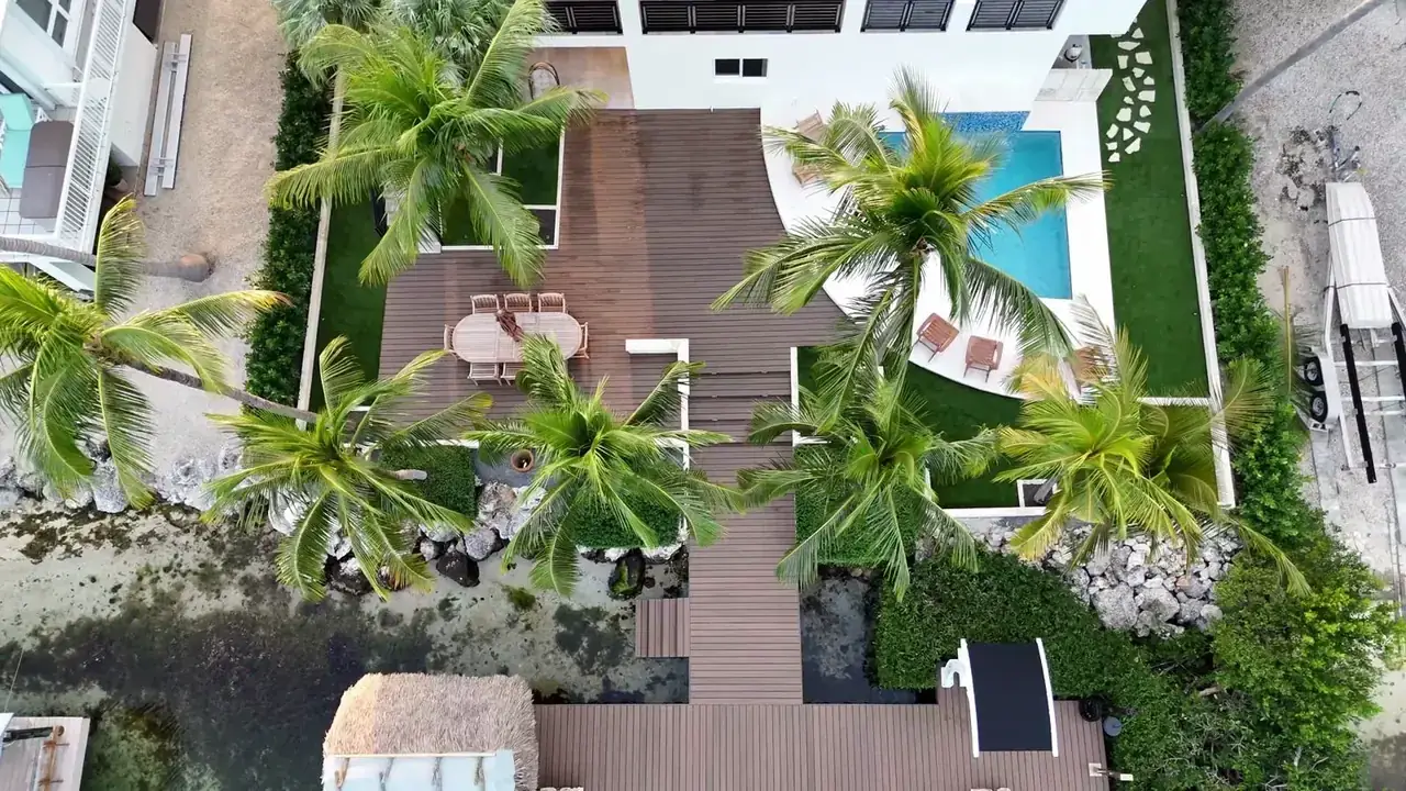 Keyscape landscaping project on a Key Largo property in the Florida Keys
